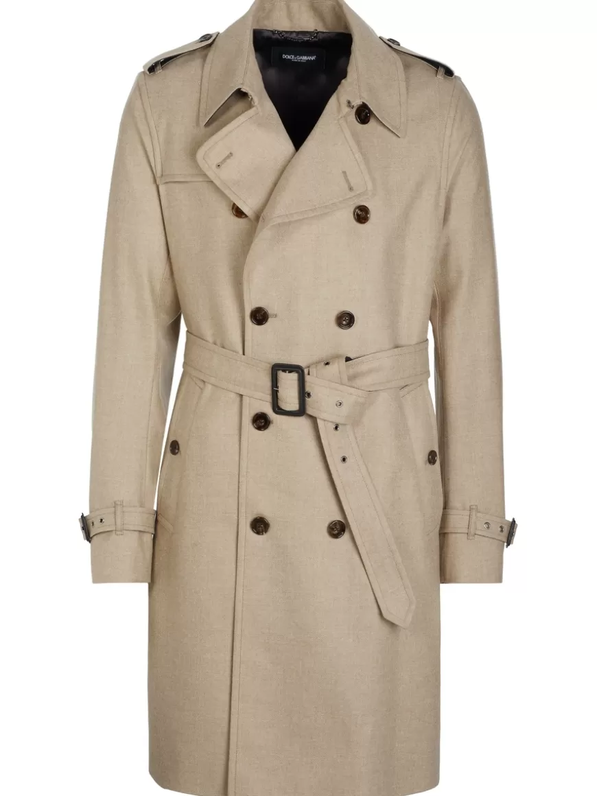 Dolce & Gabbana Coat Beige Best Sale